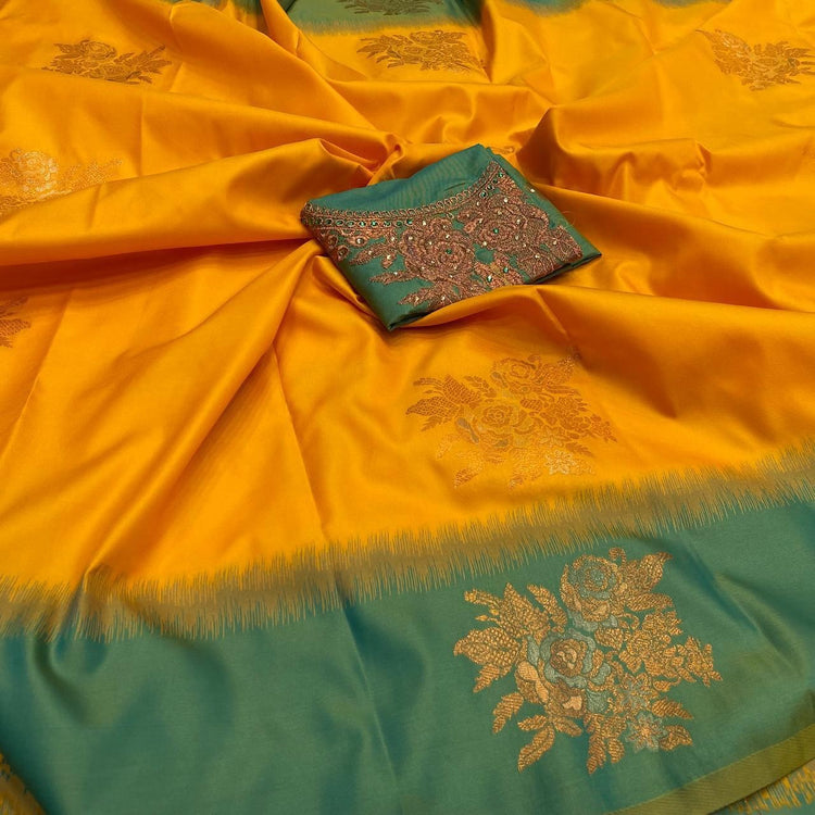 Copper Semi Silk Saree