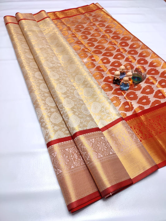 Bridal Tissue Saree – Shimmering Elegance for Your Big Day