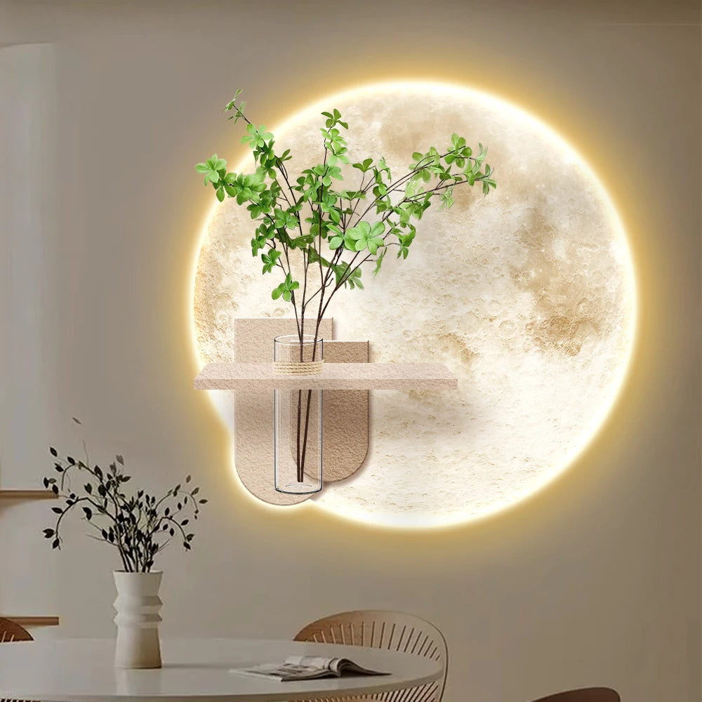 Modern Luxury LED Light Painting Mural Art Lamp 3D Living Room Dining Room Sandstone Wall Painting