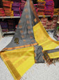 Soft Silk Beauty with Contrast Colors and Korvai Border