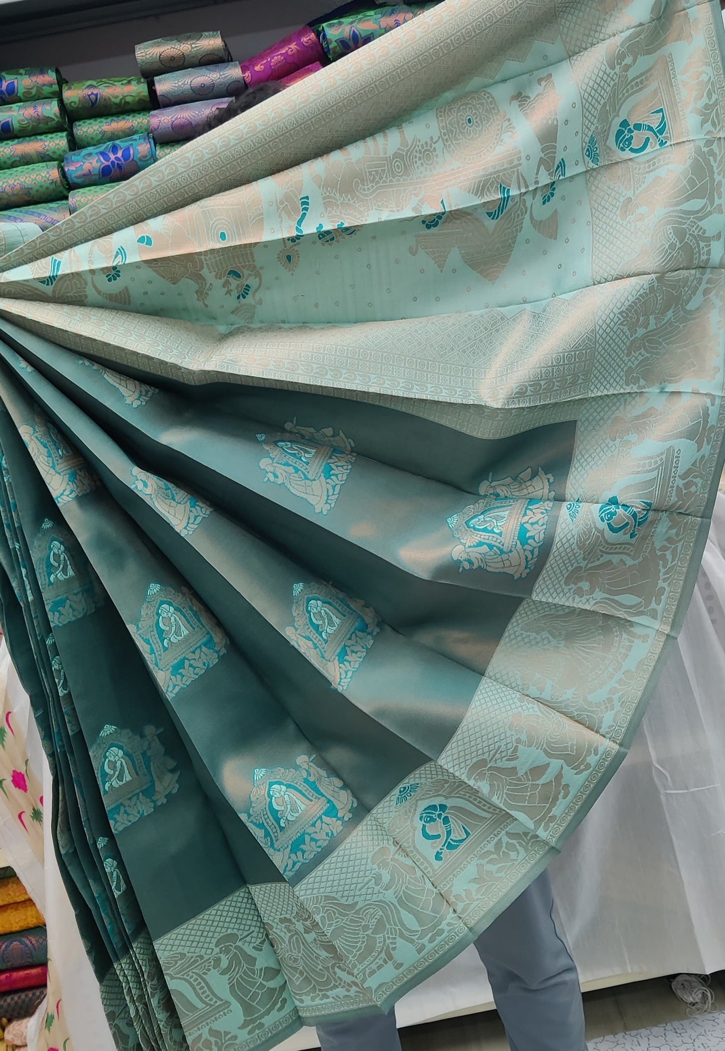 Pallakku Design Silk Saree – A Royal Touch of Tradition