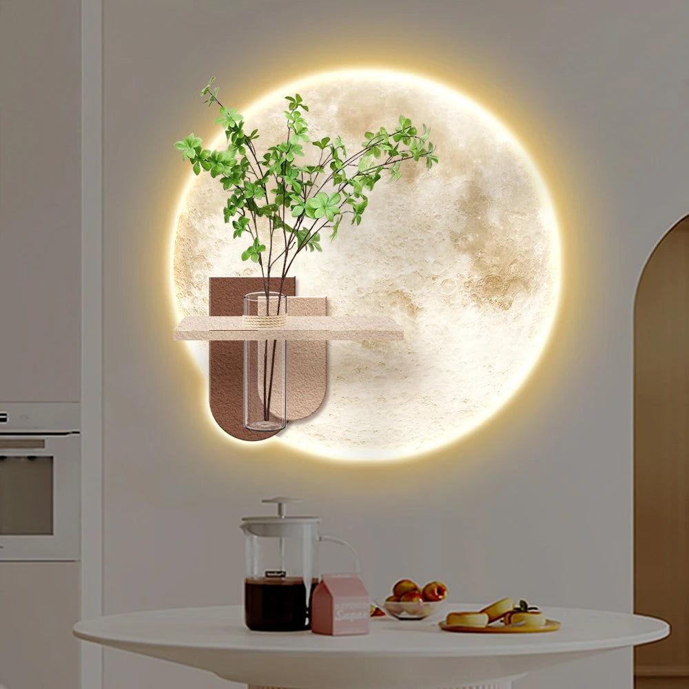 Modern Luxury LED Light Painting Mural Art Lamp 3D Living Room Dining Room Sandstone Wall Painting