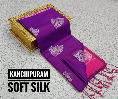 Kanchipuram Soft Silk Saree – Dual Tone Elegance