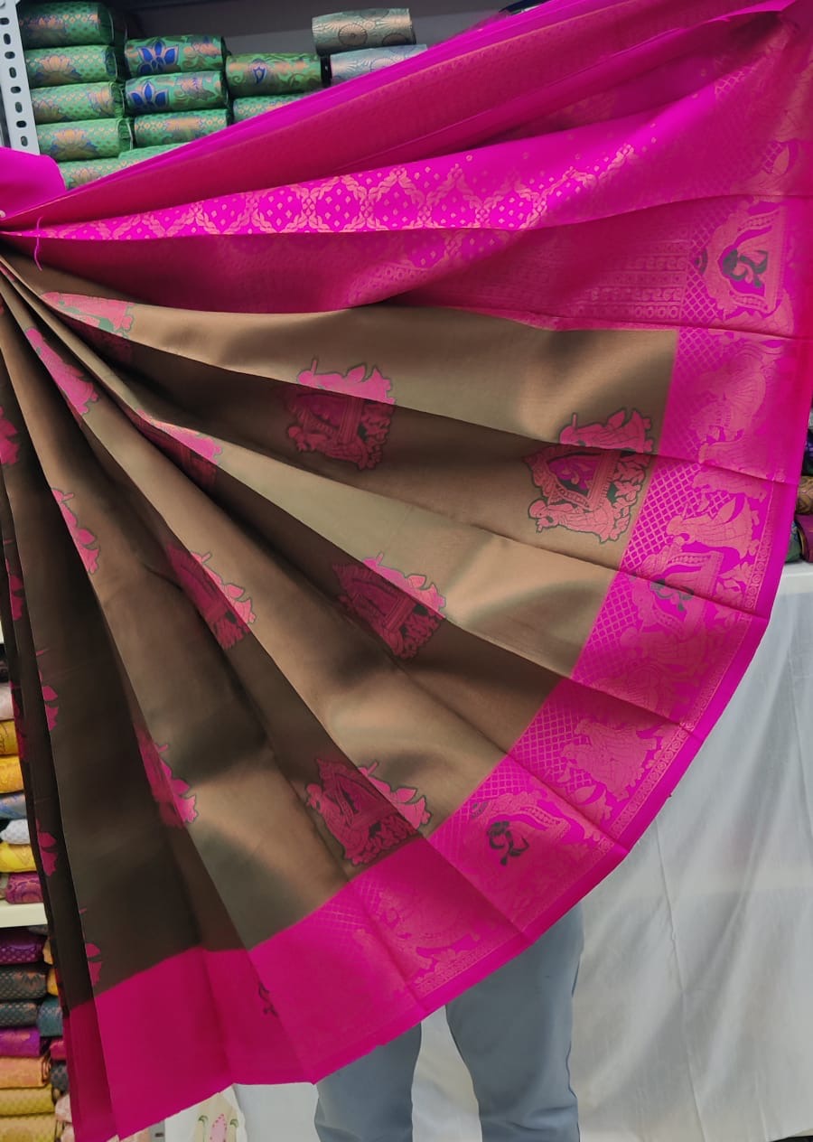 Pallakku Design Silk Saree – A Royal Touch of Tradition