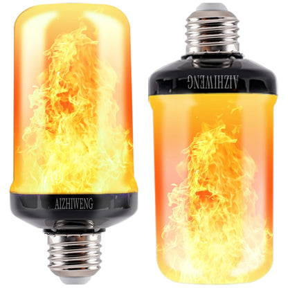 Upgraded LED Flame Light Bulbs, 4 Modes Flickering with Upside Down Effect, E26/E27 Base for Christmas(Not support APP control）