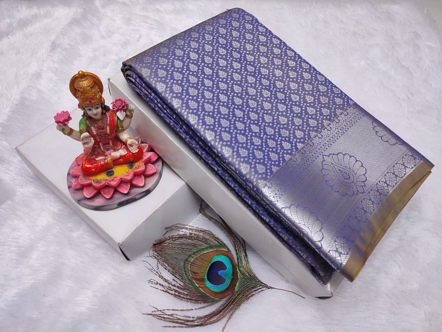 Soft Silk Saree with Silver Zari – Grace in Every Drape
