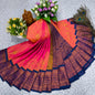 Exquisite Korvai Border Silk Saree with 1000 Butta Design – Timeless Elegance