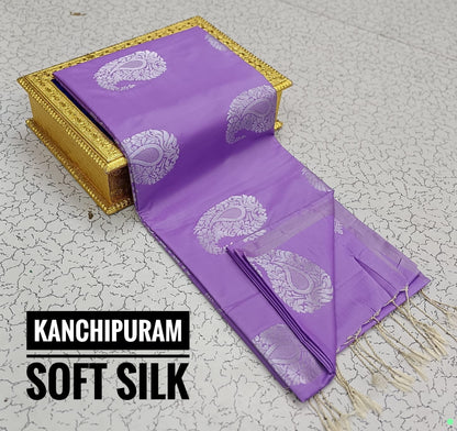 Kanchipuram Soft Silk Saree – Dual Tone Elegance