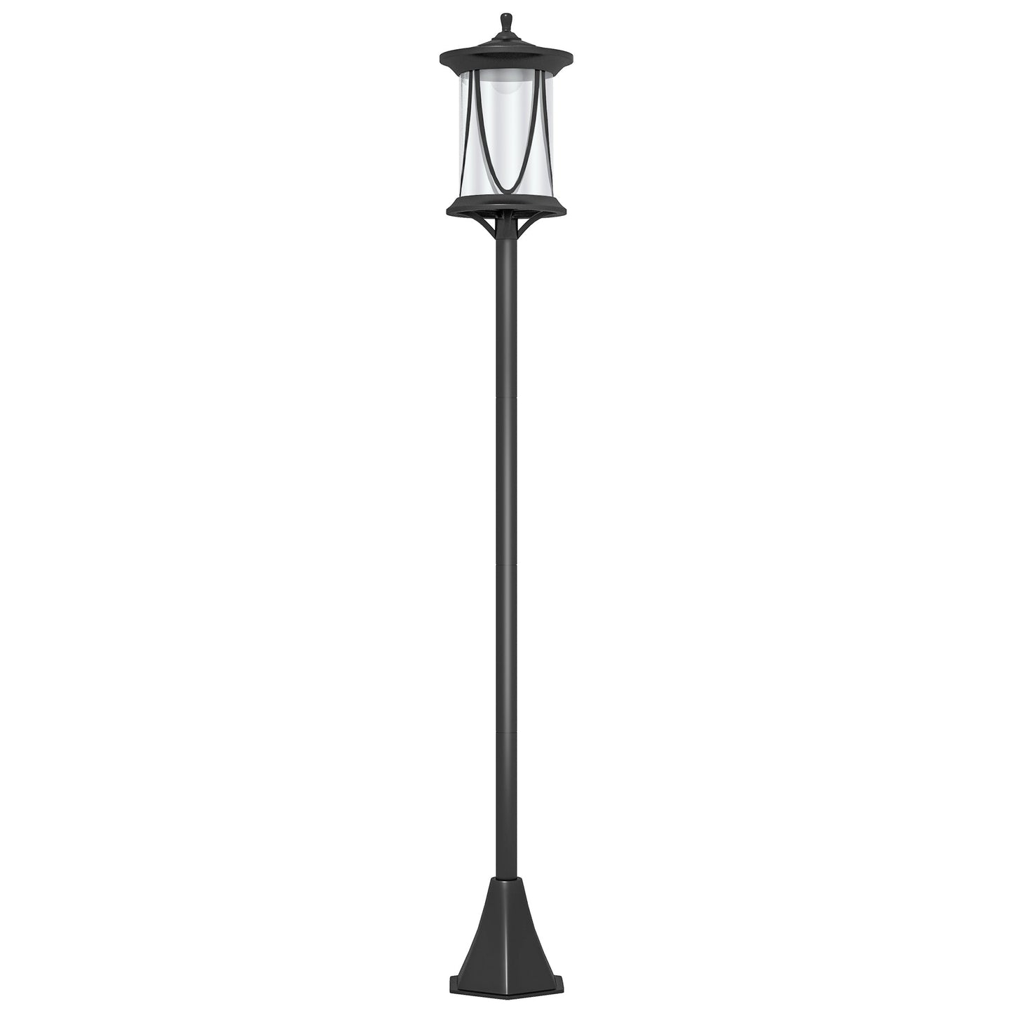 Solar Lamp Post Light, 1.3 M LED Outdoor Street Light, Waterproof IP44 for Patio, Garden, Pathway, Cool White-0
