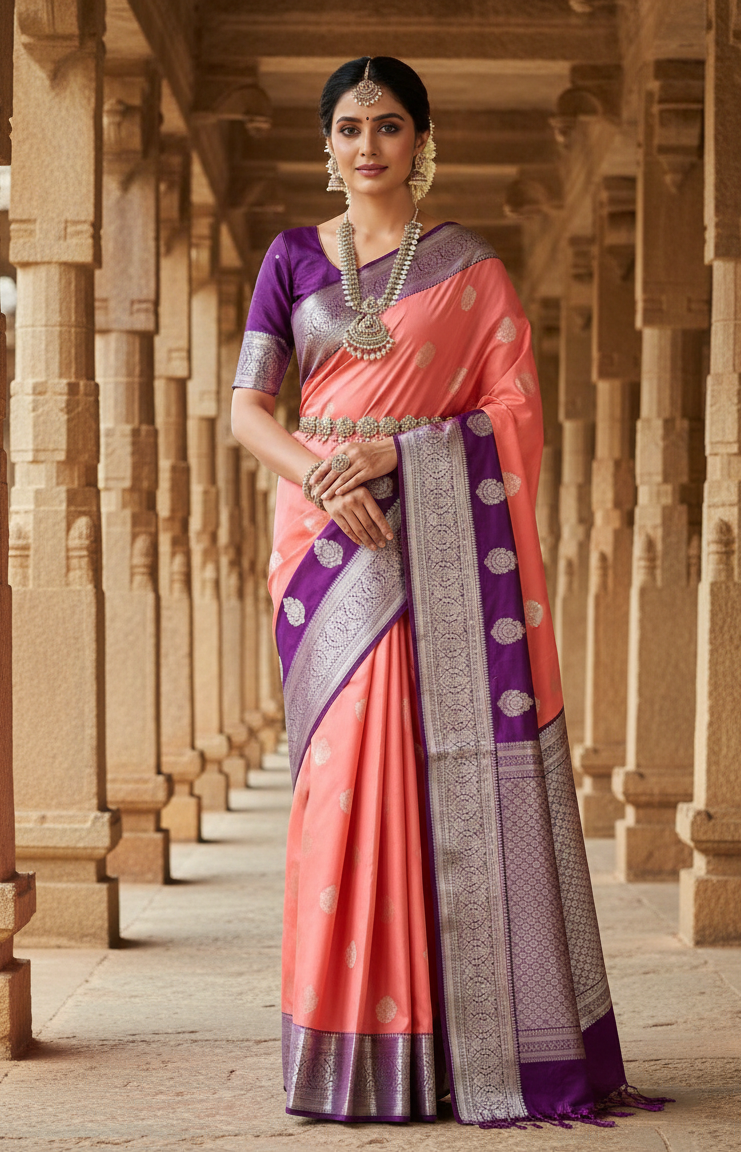 Kanchipuram silver  Soft Silk Sarees