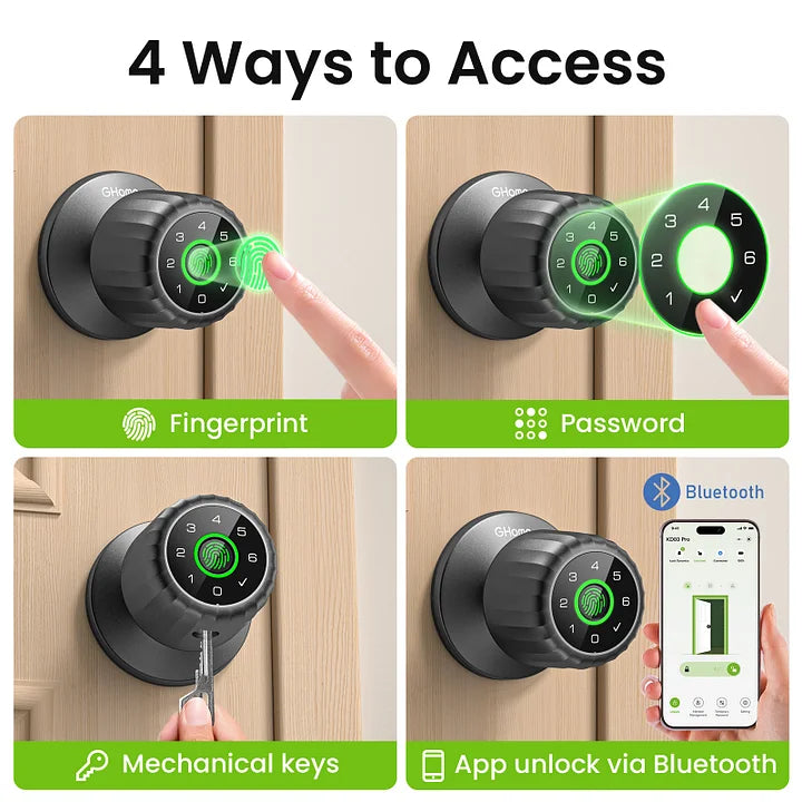New Product - Removable Battery Smart Knob Lock GHome Smart KD03PRO