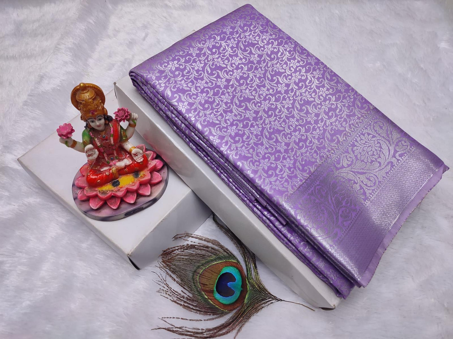 Silver Zari Silk Saree Pastel Collection