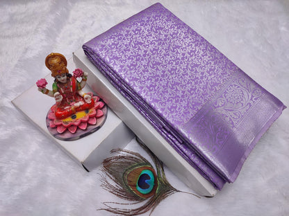 Silver Zari Silk Saree Pastel Collection