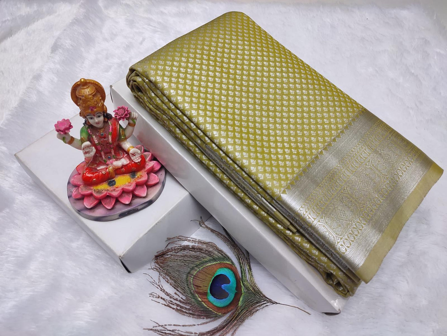 Silver Zari Silk Saree Pastel Collection