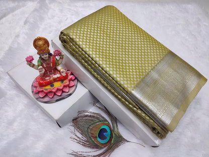 Silver Zari Silk Saree Pastel Collection