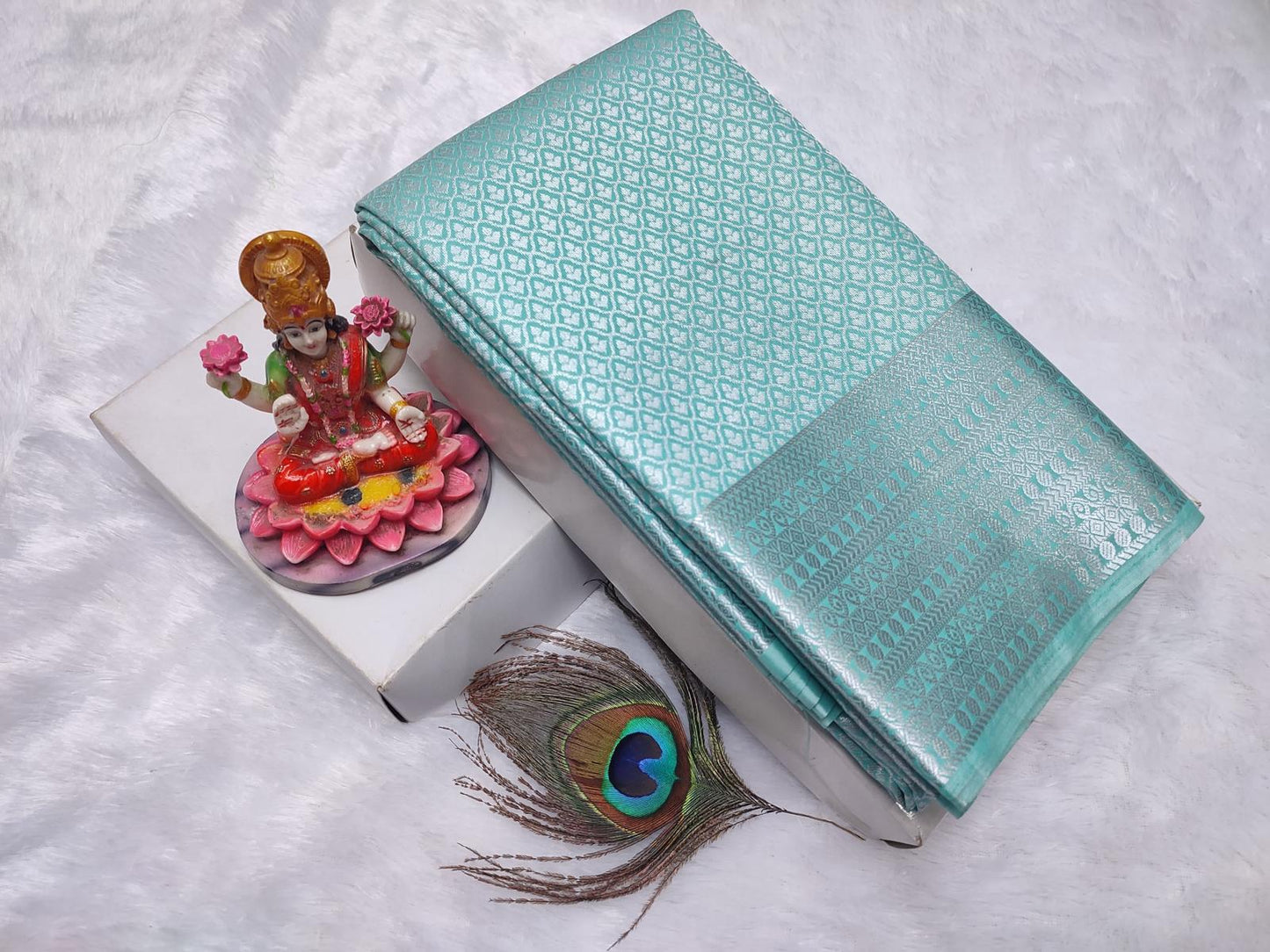 Silver Zari Silk Saree Pastel Collection