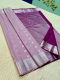Kanchipuram silver  Zari Pattern  Soft Silk Sarees