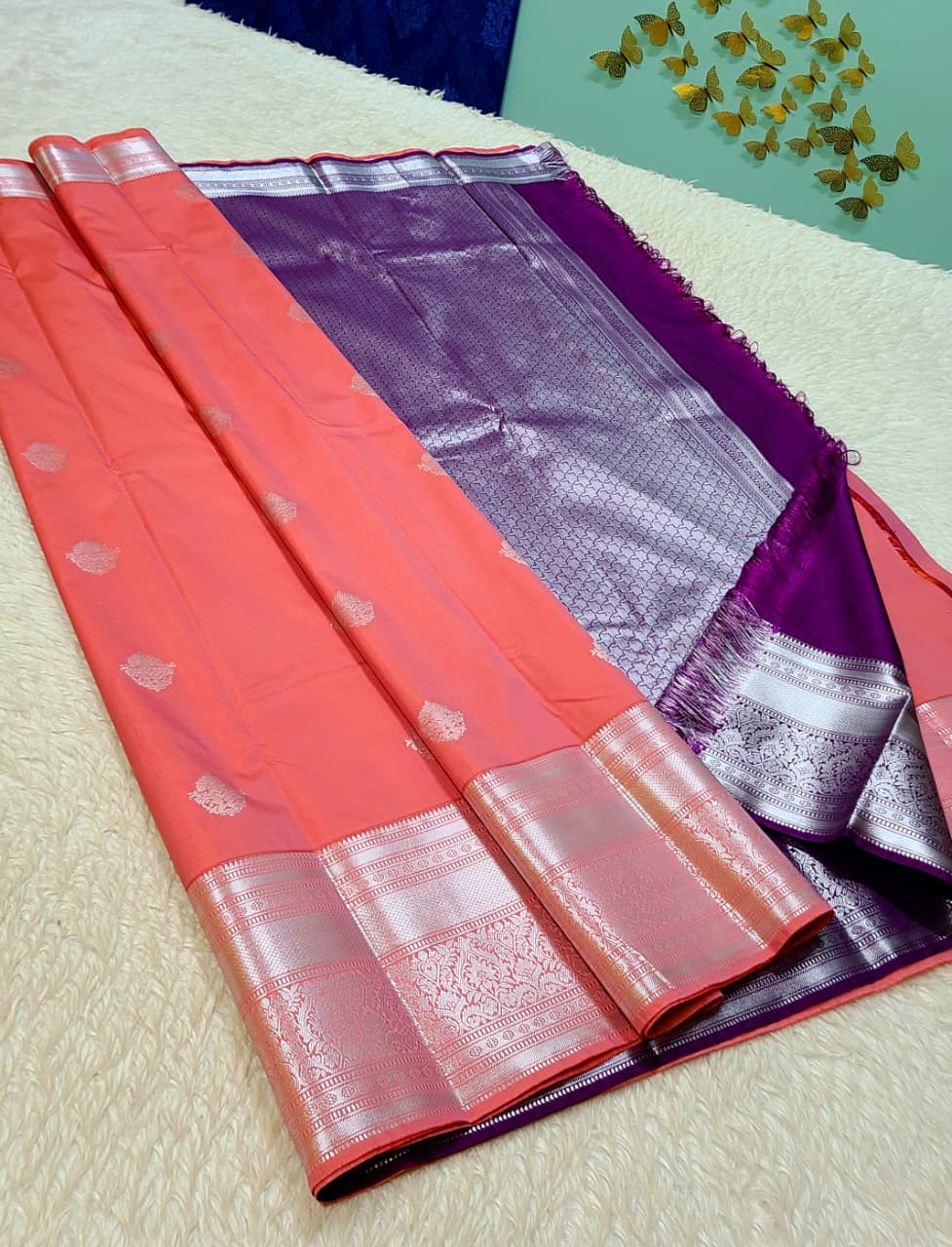 Kanchipuram silver  Soft Silk Sarees