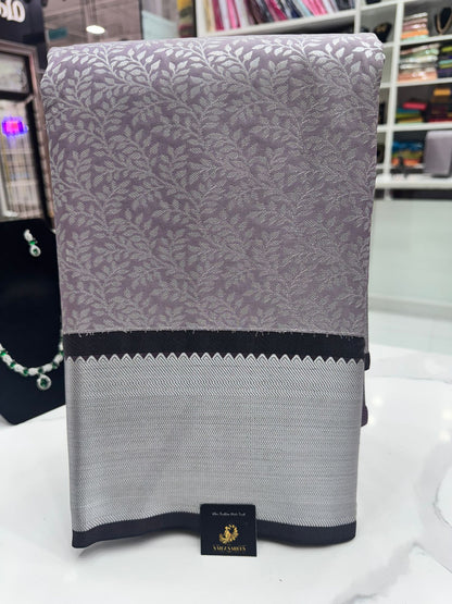 Silver Zari Silk Saree Pastel Collection