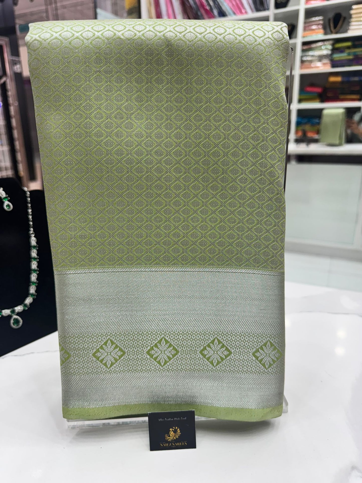 Silver Zari Silk Saree Pastel Collection