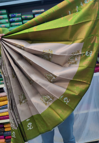 Pallakku Design Silk Saree – A Royal Touch of Tradition