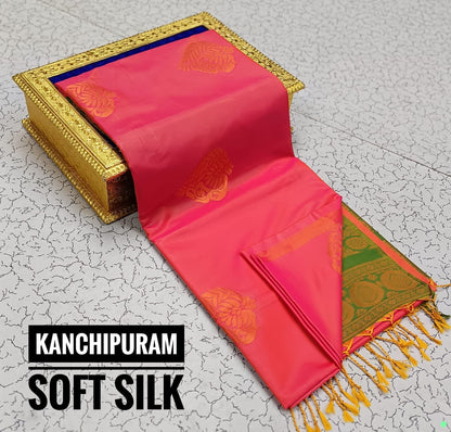 Kanchipuram Soft Silk Saree – Dual Tone Elegance