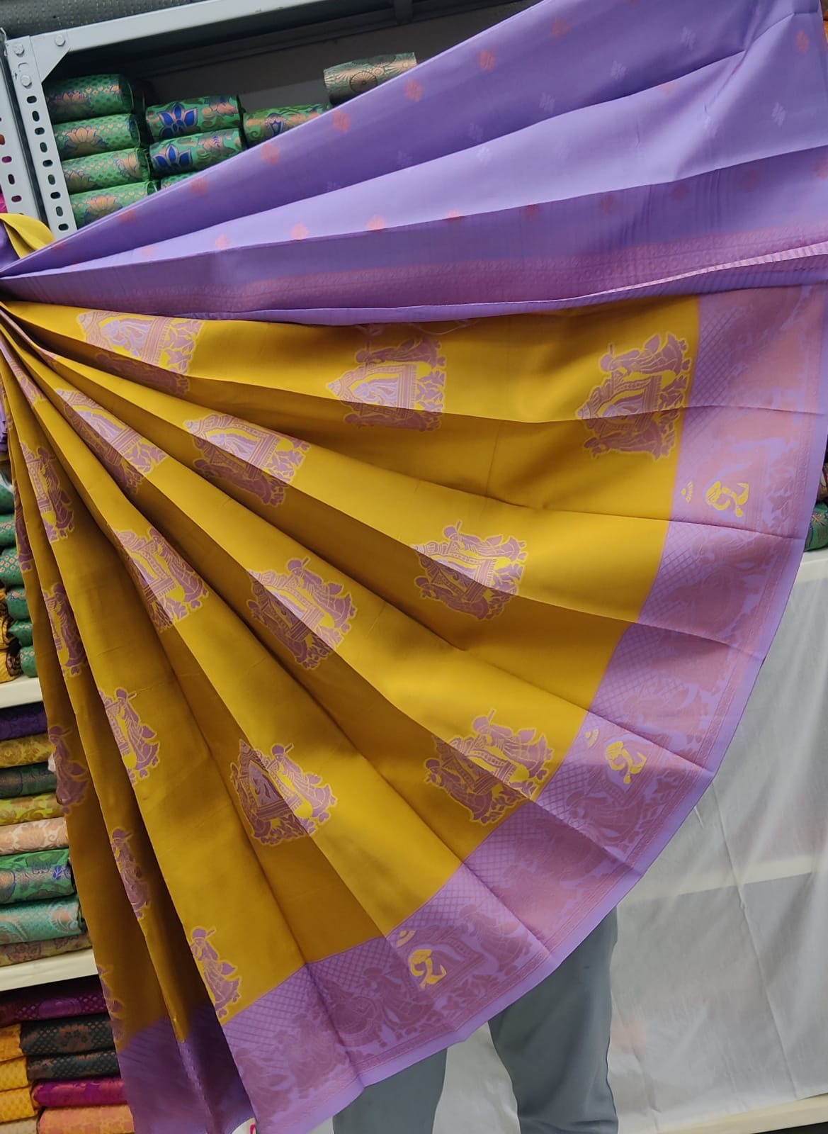Pallakku Design Silk Saree – A Royal Touch of Tradition