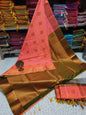 Soft Silk Beauty with Contrast Colors and Korvai Border