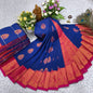 Exquisite Korvai Border Silk Saree with 1000 Butta Design – Timeless Elegance