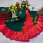 Exquisite Korvai Border Silk Saree with 1000 Butta Design – Timeless Elegance