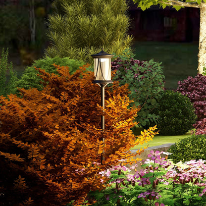 Solar Lamp Post Light, 1.3 M LED Outdoor Street Light, Waterproof IP44 for Patio, Garden, Pathway, Cool White-1
