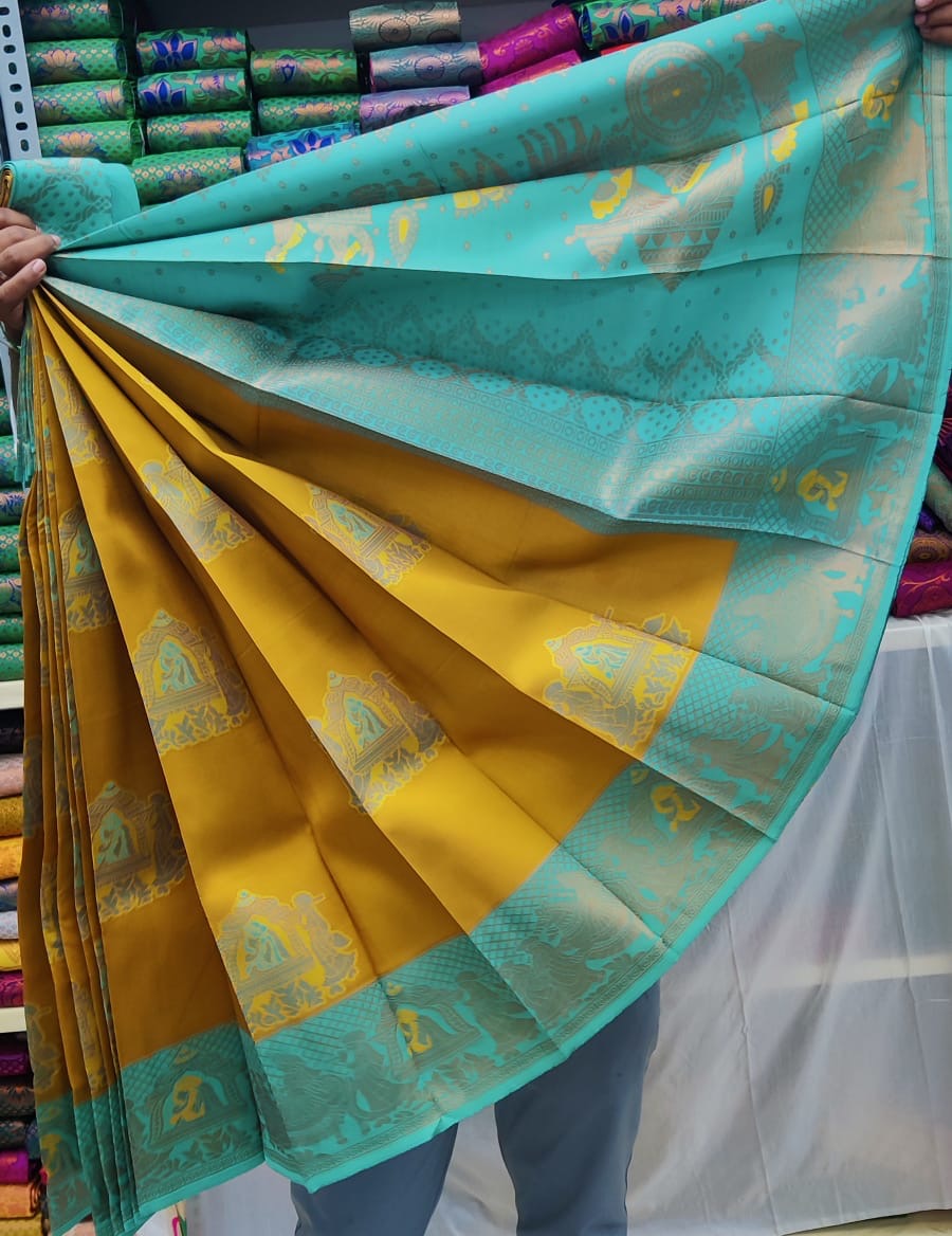 Pallakku Design Silk Saree – A Royal Touch of Tradition