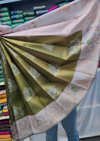 Pallakku Design Silk Saree – A Royal Touch of Tradition