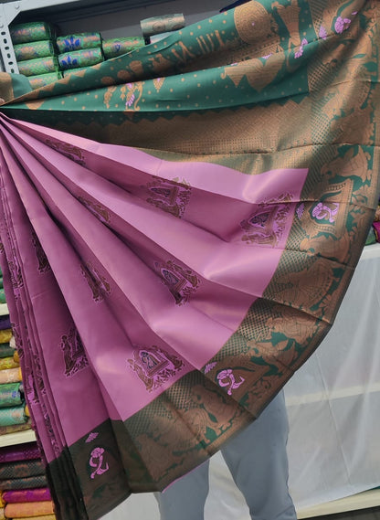 Pallakku Design Silk Saree – A Royal Touch of Tradition