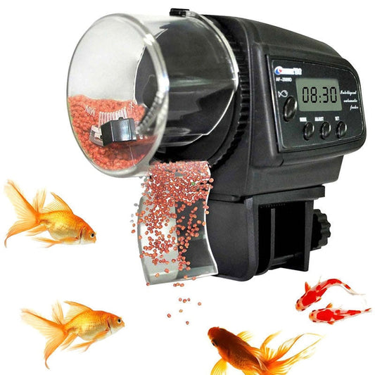Adjustable Automatic Fish Feeder Electrical Plastic Fish Tank Timer Feeder Home Aquarium Tank Food Feeding Fish Feeder Tool-0